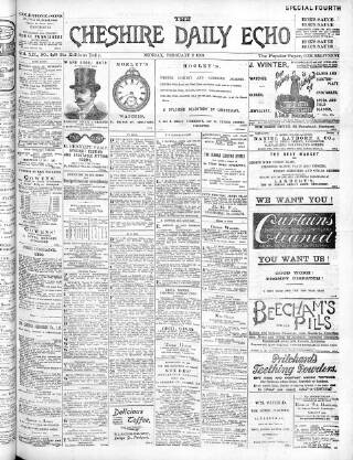 cover page of Cheshire Daily Echo published on February 2, 1903