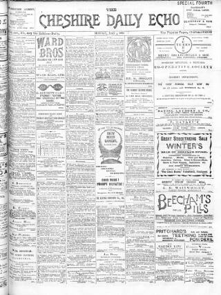 cover page of Cheshire Daily Echo published on May 4, 1903