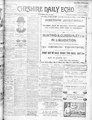 cover page of Cheshire Daily Echo published on May 4, 1904
