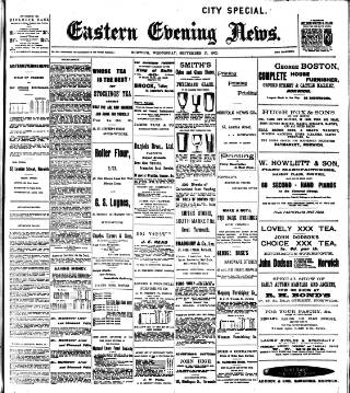 cover page of Eastern Evening News published on September 17, 1902