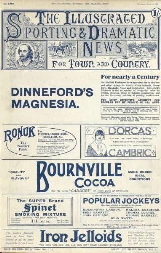 cover page of Illustrated Sporting and Dramatic News published on June 18, 1921