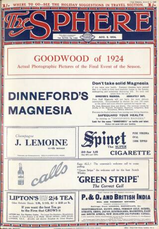 cover page of The Sphere published on August 2, 1924
