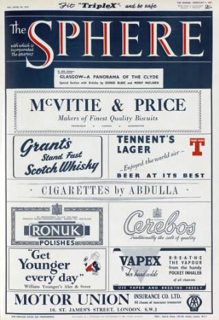 cover page of The Sphere published on February 2, 1952