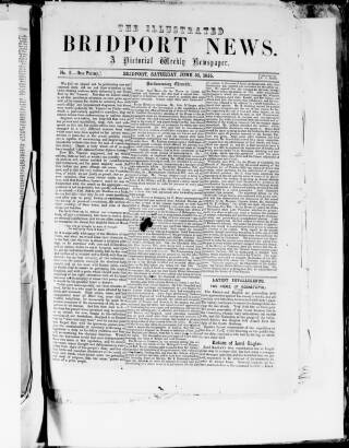 cover page of Illustrated Bridport News published on June 30, 1855
