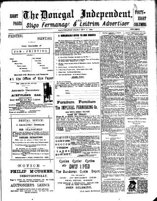 cover page of Donegal Independent published on May 2, 1902