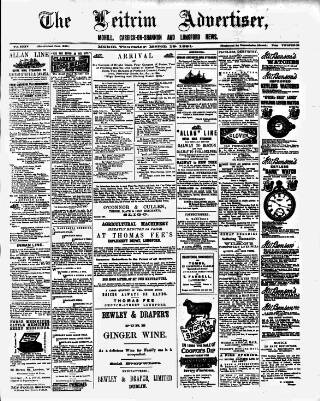cover page of Leitrim Advertiser published on March 19, 1891