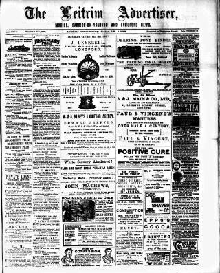 cover page of Leitrim Advertiser published on June 18, 1896