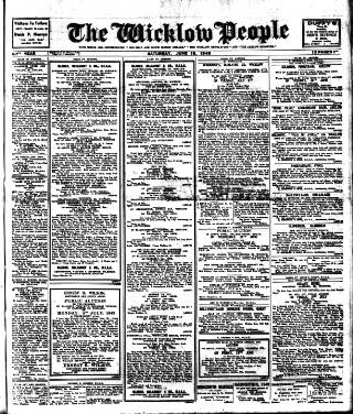 cover page of Wicklow People published on June 18, 1949