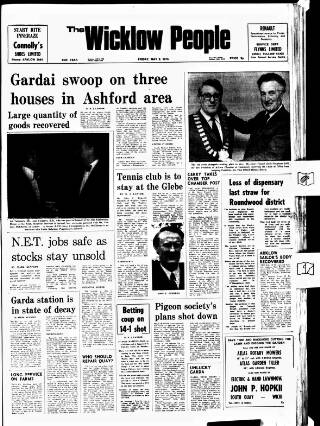 cover page of Wicklow People published on May 2, 1975
