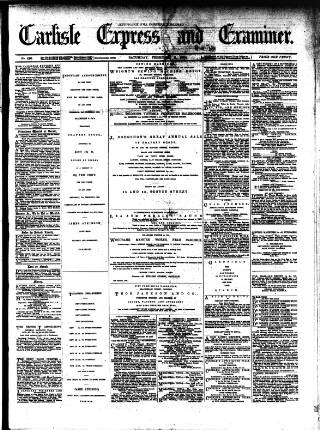 cover page of Carlisle Express and Examiner published on February 2, 1878