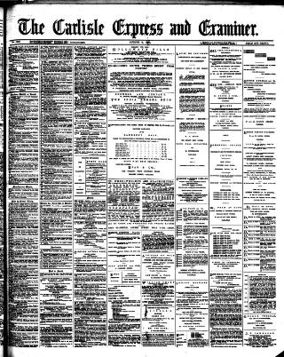 cover page of Carlisle Express and Examiner published on August 2, 1890