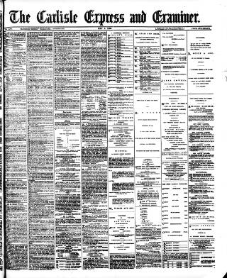 cover page of Carlisle Express and Examiner published on May 4, 1895