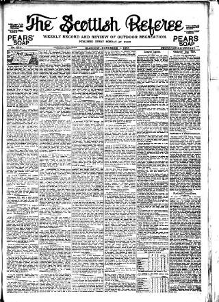 cover page of Scottish Referee published on November 2, 1891