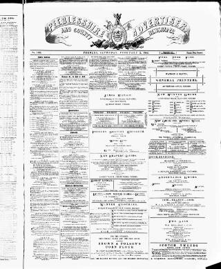 cover page of Peeblesshire Advertiser published on February 2, 1889