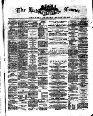 cover page of Haddingtonshire Courier published on March 19, 1875