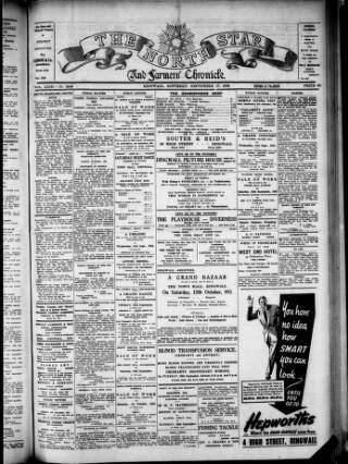 cover page of North Star and Farmers' Chronicle published on September 17, 1955