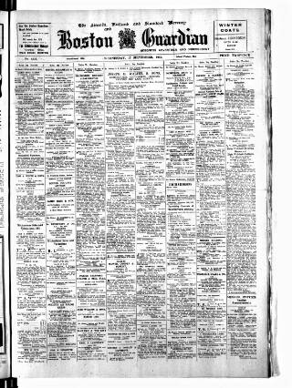 cover page of Boston Guardian published on September 17, 1941