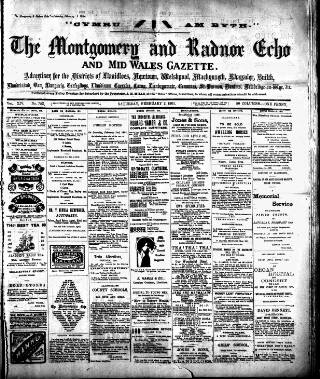 cover page of Montgomeryshire Echo published on February 2, 1901