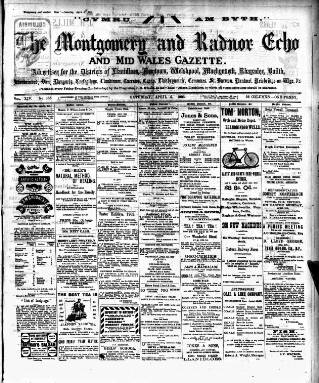 cover page of Montgomeryshire Echo published on April 4, 1903