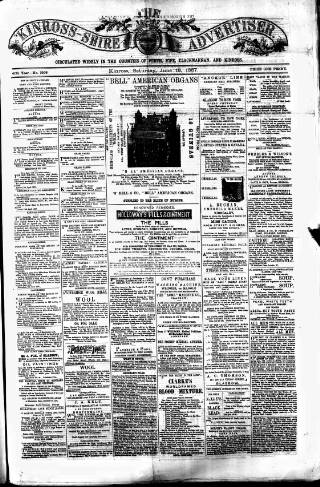 cover page of Kinross-shire Advertiser published on June 18, 1887