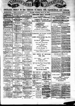 cover page of Kinross-shire Advertiser published on March 19, 1904