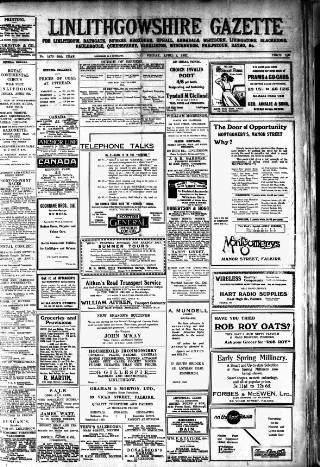 cover page of Linlithgowshire Gazette published on April 1, 1927