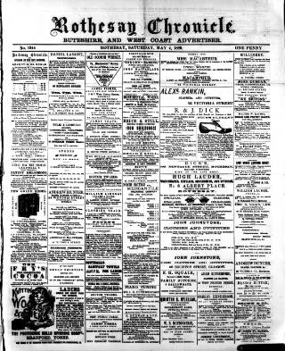 cover page of Rothesay Chronicle published on May 4, 1889