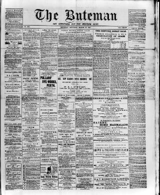 cover page of Buteman published on March 19, 1887