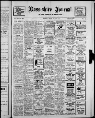 cover page of Ross-shire Journal published on June 18, 1971