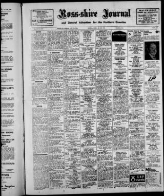 cover page of Ross-shire Journal published on June 18, 1982