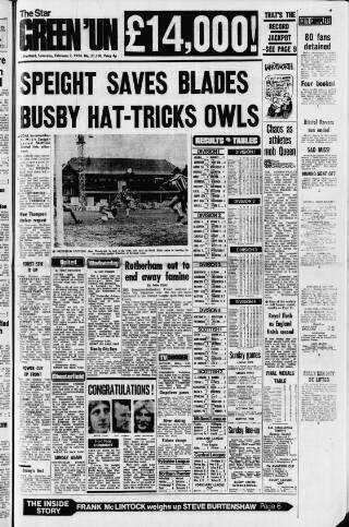 cover page of Star Green 'un published on February 2, 1974