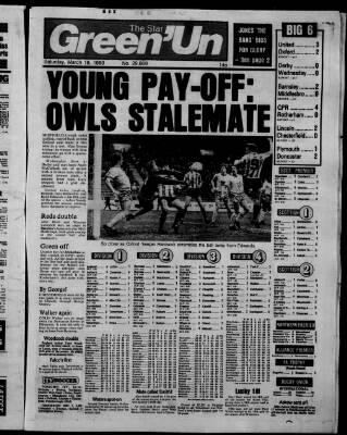 cover page of Star Green 'un published on March 19, 1983