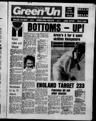 cover page of Star Green 'un published on June 18, 1983