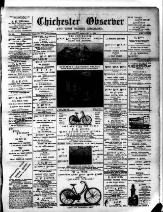 cover page of Chichester Observer published on February 2, 1898