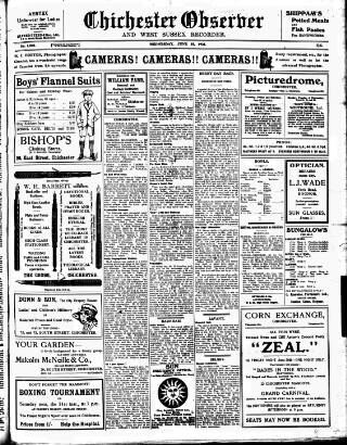 cover page of Chichester Observer published on June 18, 1924