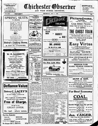 cover page of Chichester Observer published on May 2, 1928