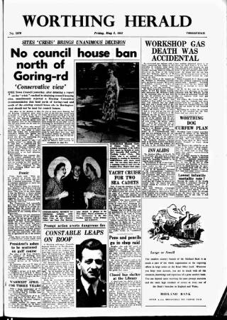 cover page of Worthing Herald published on May 2, 1952