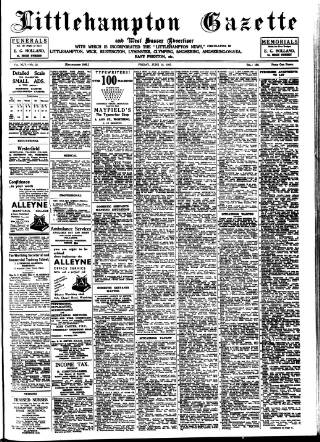 cover page of Littlehampton Gazette published on June 18, 1937
