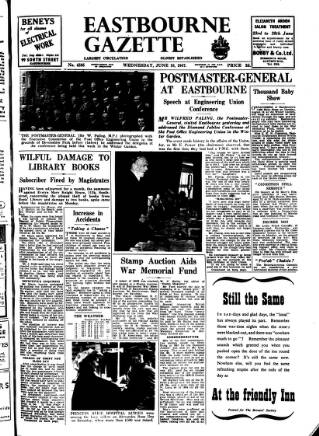 cover page of Eastbourne Gazette published on June 18, 1947
