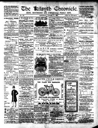 cover page of Kilsyth Chronicle published on August 2, 1902