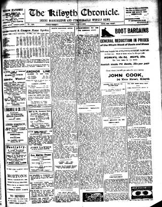 cover page of Kilsyth Chronicle published on April 1, 1921