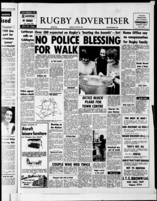 cover page of Rugby Advertiser published on June 18, 1971