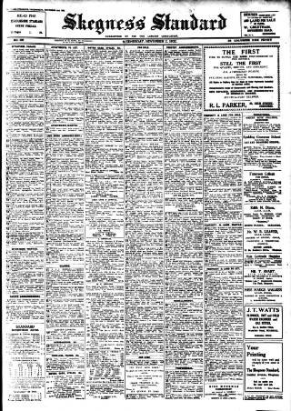 cover page of Skegness Standard published on November 2, 1932