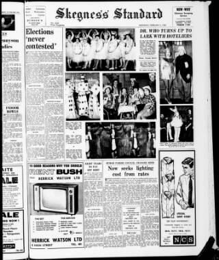 cover page of Skegness Standard published on February 2, 1966