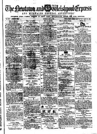 cover page of Montgomeryshire Express published on May 4, 1875