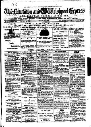cover page of Montgomeryshire Express published on May 2, 1876