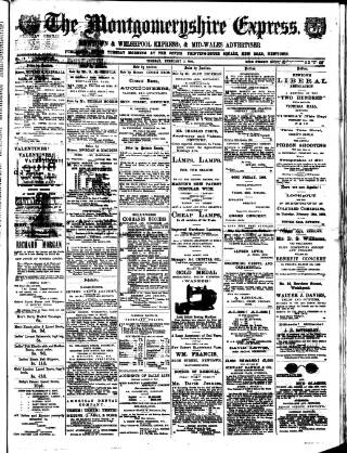cover page of Montgomeryshire Express published on February 2, 1886