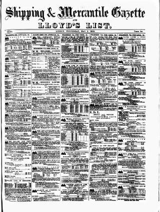 cover page of Lloyd's List published on May 2, 1900