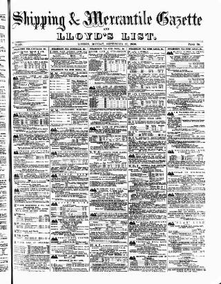 cover page of Lloyd's List published on September 17, 1906