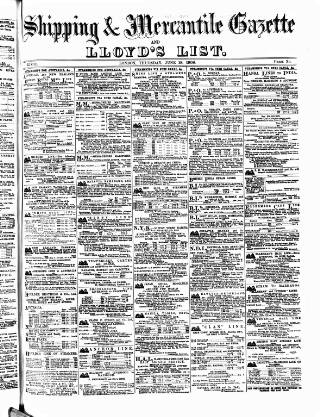 cover page of Lloyd's List published on June 18, 1908